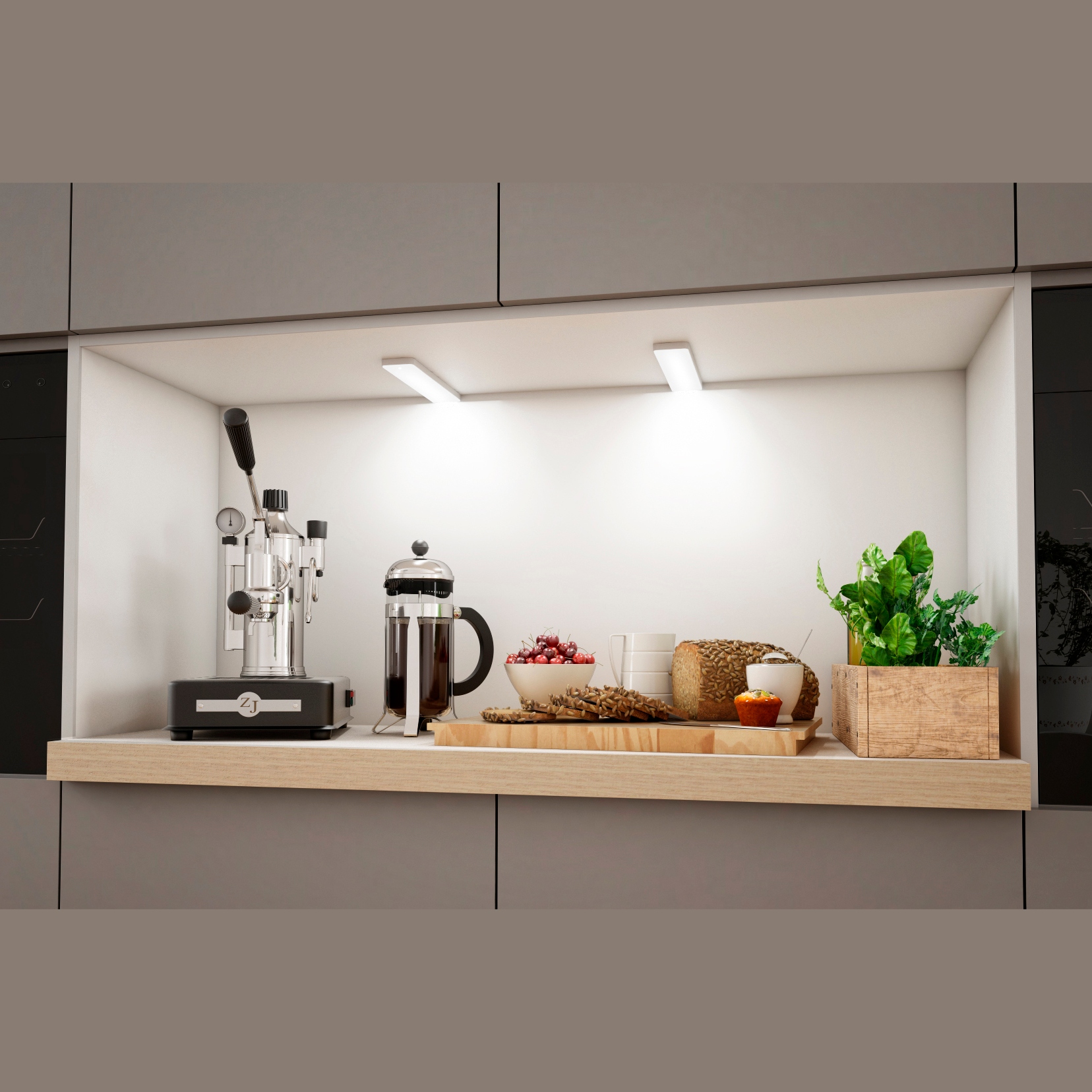 Profilo completo di Striscia Led e Switch Touch on/off per cucina misura a  scelta