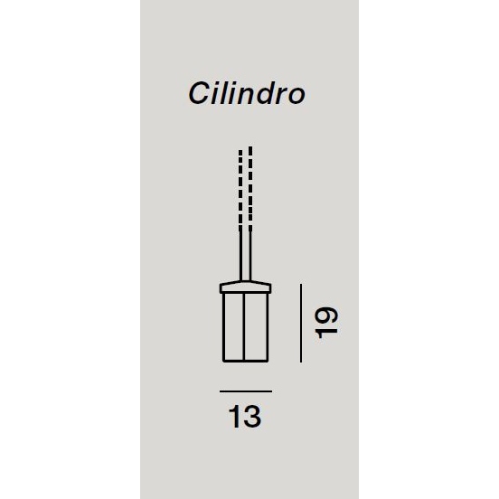 Havana Outdoor terra di Foscarini, dimensioni del cilindro 19 cm x 13 cm.