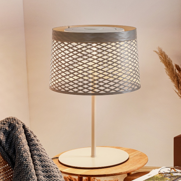 Twiggy Grid XL di Foscarini, finitura Greige, ambientazione.