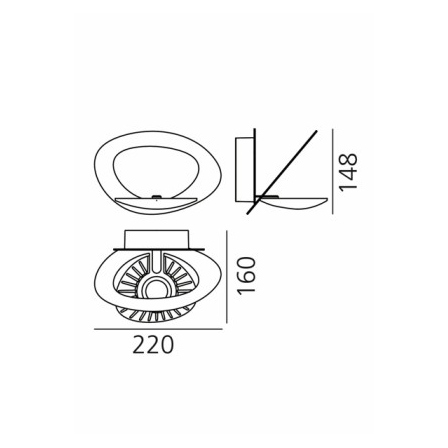 Pirce micro led, misure cm.22 x cm.16 x  h cm.14,8