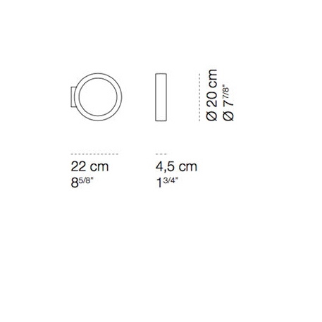 Assolo outdoor parete/soffitto di Cini&Nils misure: 22 cm x 20 cm x 4,5cm