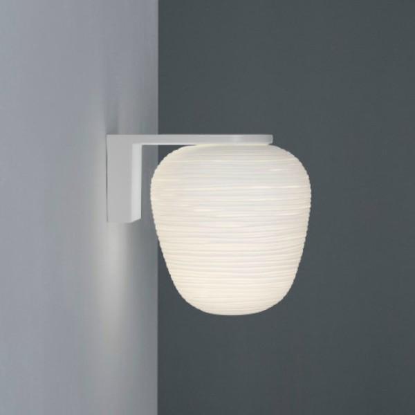 Lampada da parete Rituals 3 di Foscarini in vetro soffiato satinato inciso