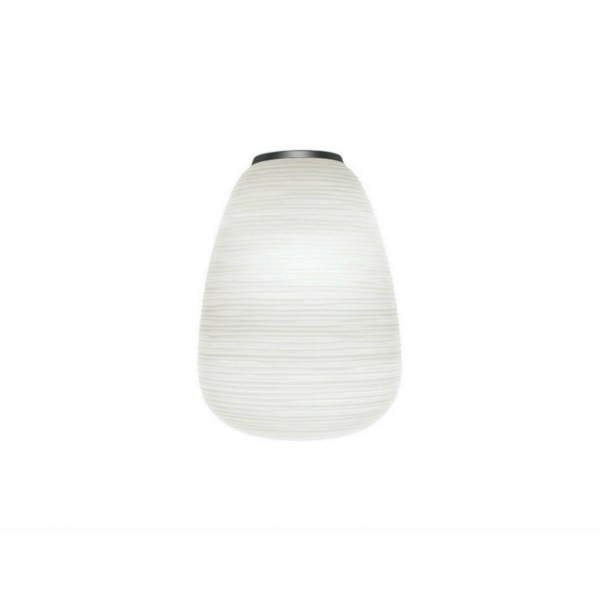 Lampada da parete Rituals 1 semi di Foscarini in vetro soffiato satinato inciso. Per interni