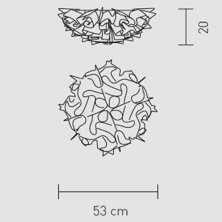 Veli medium parete/soffitto misure: diametro cm.53 x h.cm.20