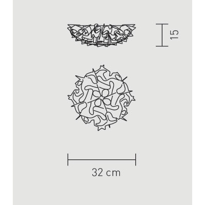 Veli Couture mini ceiling/wall diametro cm.32 x h. cm.15