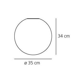 Dioscuri 35 parete soffitto misure diametro cm.35 x h cm.34