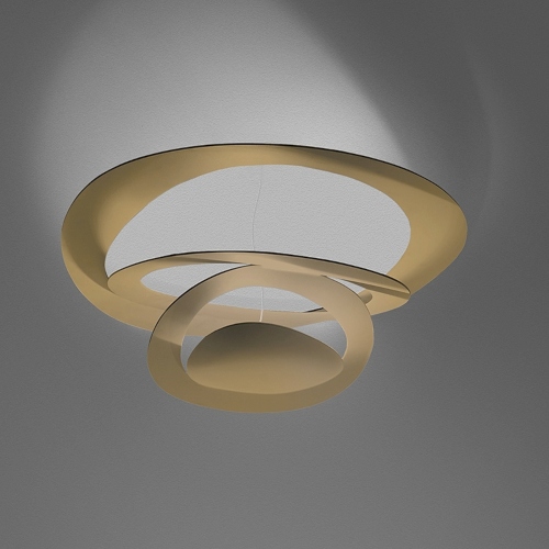 Lampada da soffitto Pirce led nella finitura oro