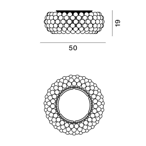 Caboche Plus misure diametro cm. 50 x h.cm.19,5