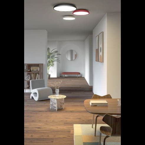 Lampada da soffitto Zero 50 di Lumen Center in alluminio.