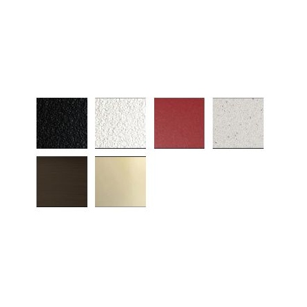 Finiture bianco ft, gres dove-grey ft, nero ft, red brown ft, painted bronze e champagne gold
