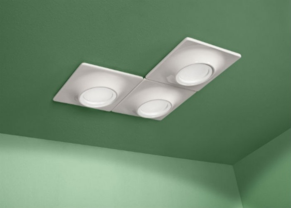 ME.LAFISSO installazione a soffitto in composizione mutipla