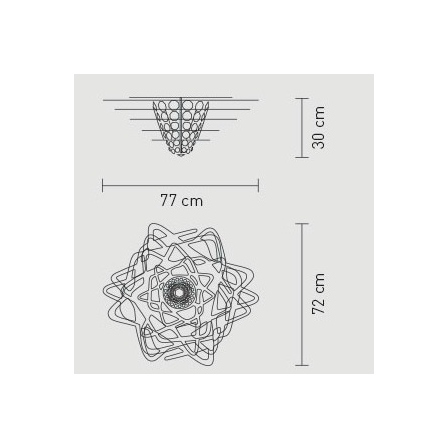 Aurora ceiling cm.77 x cm.30 x h.cm.72