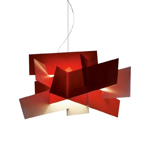 Big Bang LED sospensione rosso