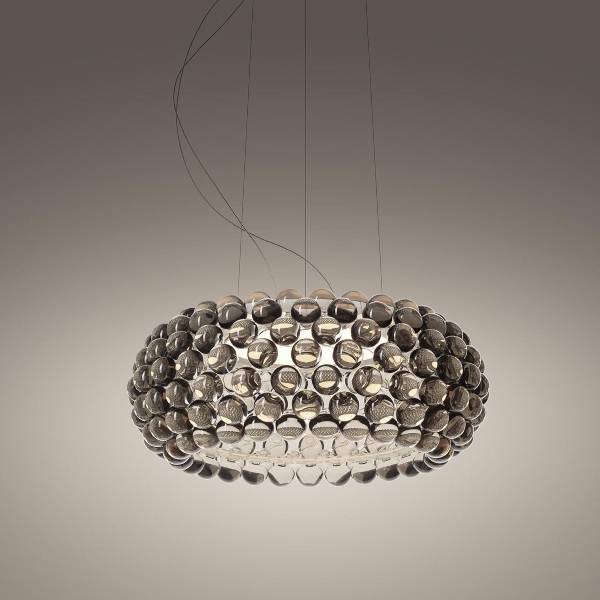 Lampada da sospensione Caboche Plus media Led nella finitura grigio