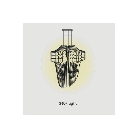 Aria transparent small sospensione, luce diffusa 360° - Lampadina led 35w l220v 3500 lm 2700k