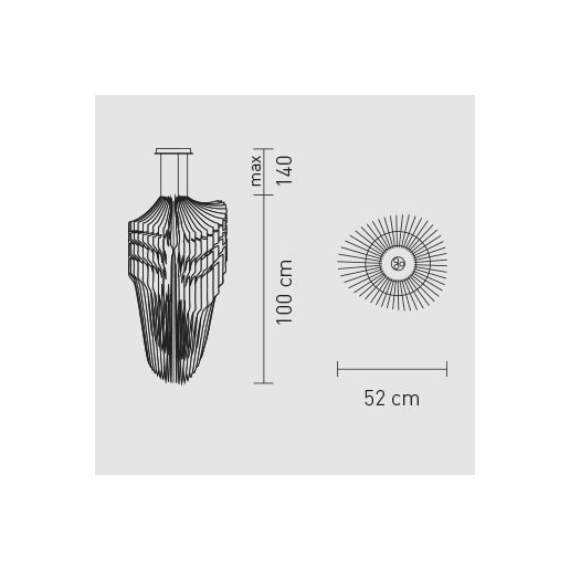 Avia medium a sospensione diametro cm.52 x h cm.100