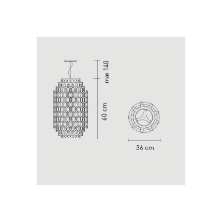 Chantal small sospensione diametro cm.36 x h cm.60