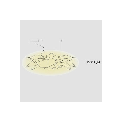 Cordoba sospensione luce diffusa 360°. Lampadina led 130w 220VAC/24dc 15000lm 2900k (inclusa)