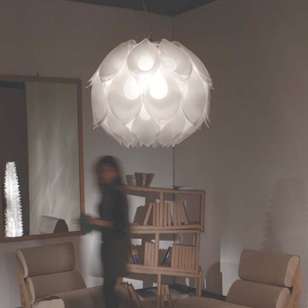 Lampada da sospensione Flora medium di Slamp in lentiflex/goldflex/pewterflex/copperflex