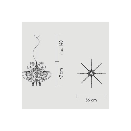 Lillibet sospensione diametro cm.66 x h cm.47