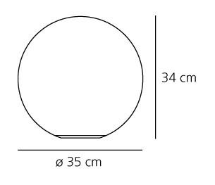 Dioscuri tavolo 35 misure diametro cm.34xh.cm.34