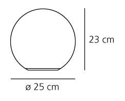 Dioscuri tavolo 25 misure diametro cm.25 x h cm.23