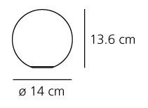 Dioscuri tavolo 14 misure diametro cm.14 x h cm.13,6
