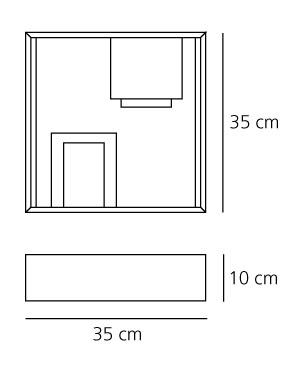 Fato lampada da tavolo misure cm.35xh.cm.35xcm.10