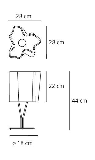Logico Mini tavolo misure cm.28xh.cm.44xcm.28