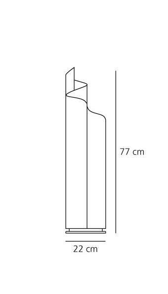 Mezzachimera lampad da tavolo misure diametro cm.22xh,cm.77