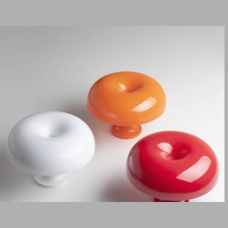Lampada da tavolo Nessino nella finitura bianco, arancione e rosso