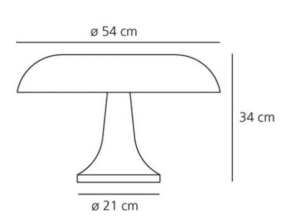 Nesso tavolo misure diametro cm.54xh.cm.34