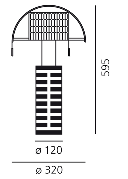 Shogun tavolo misure cm.32xh.cm.59,5