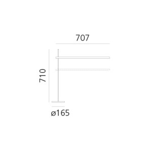Talak professional tavolo misure cm.70 x h cm.70 - base diametro cm.16,5
