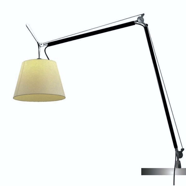 Lampada da tavolo/terra/parete Tolomeo Mega led 3000K con dimmer su cavo di Artemide. Solo corpo in alluminio. Senza diffusore. Senza supporto.