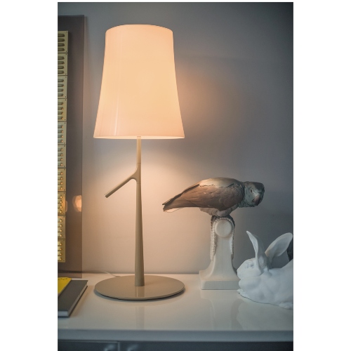 Birdie piccola led con touch tavolo nel colore grigio