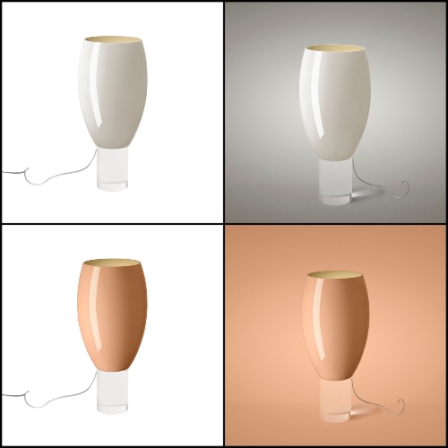 lampada da tavolo Buds 1 nelle finiture bianco e cipria