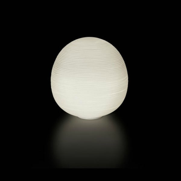 Lampada da tavolo Rituals xl di Foscarini in vetro soffiato satinato inciso e metallo verniciato