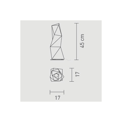 Diamond small tavolo misure cm.17 x cm.17 x h cm.45