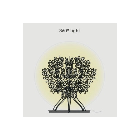 Fiorellina lampada tavolo luce diffusa 360°. Lampadina led 6w E14 (escluse)