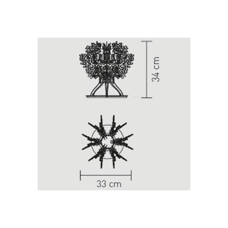 Fiorellina lampada da tavolo misure cm.33 x cm.33 x h.cm.34