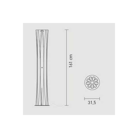 Bach XL terra misure cm.31,5 x cm. 31,5 x h.cm.161