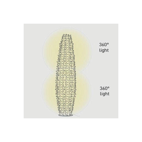 Cactus Gold XL terra luce diffusa 360°. Lampadine led 2 x 12w E27  (escluse)