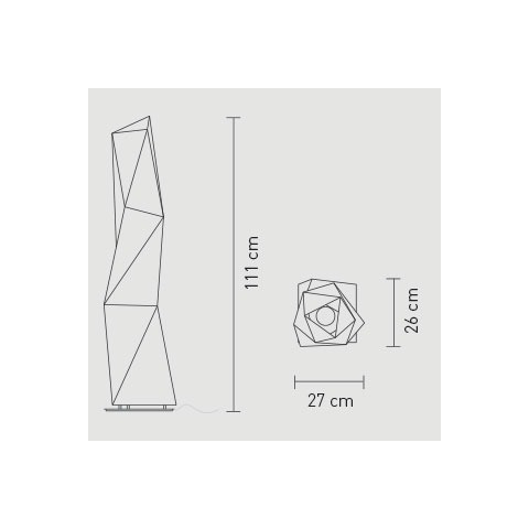 Diamond large terra misure cm.27 x cm.26 x h cm. 111