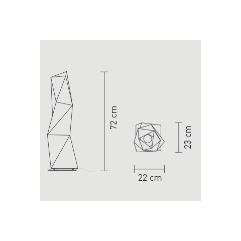 Diamond medium terra misure cm.22 x cm.23 x h cm.72