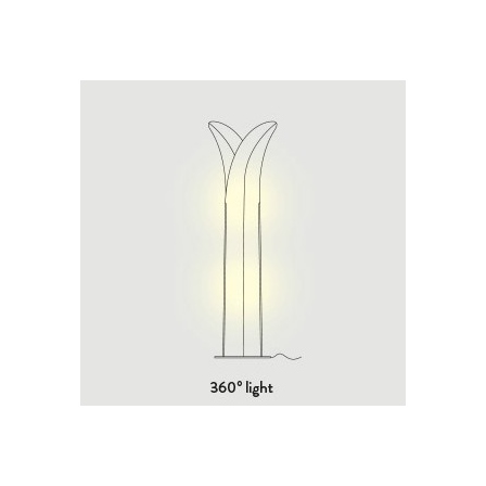 Las Palmas L da terra luce diffusa a 360°. Lampadina led 2 x 12w E27 (esclusa)