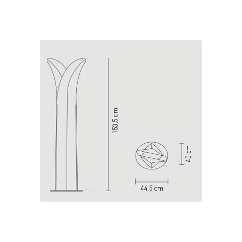 Las Palmas XL terra misure cm.44,5 x cm.40 x h cm.153,5