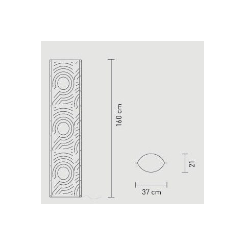 Venti terra misure cm.37 x cm.21 x h cm.160