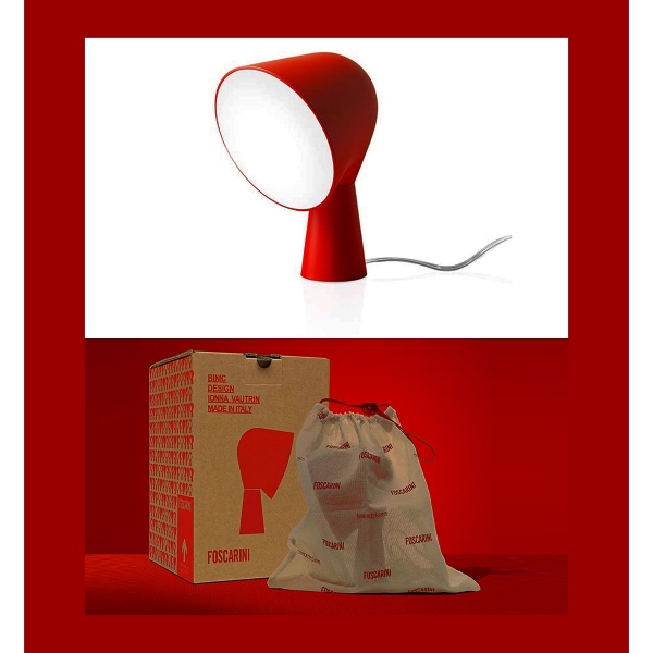 Binic Special Edition 2021 di Foscarini nel colore rosso opaco e confezione regalo
