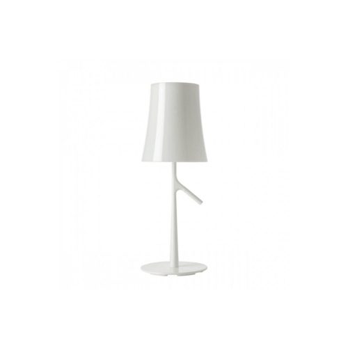 Lampada da tavolo Birdie piccola con touch dimmer nella finitura bianco.